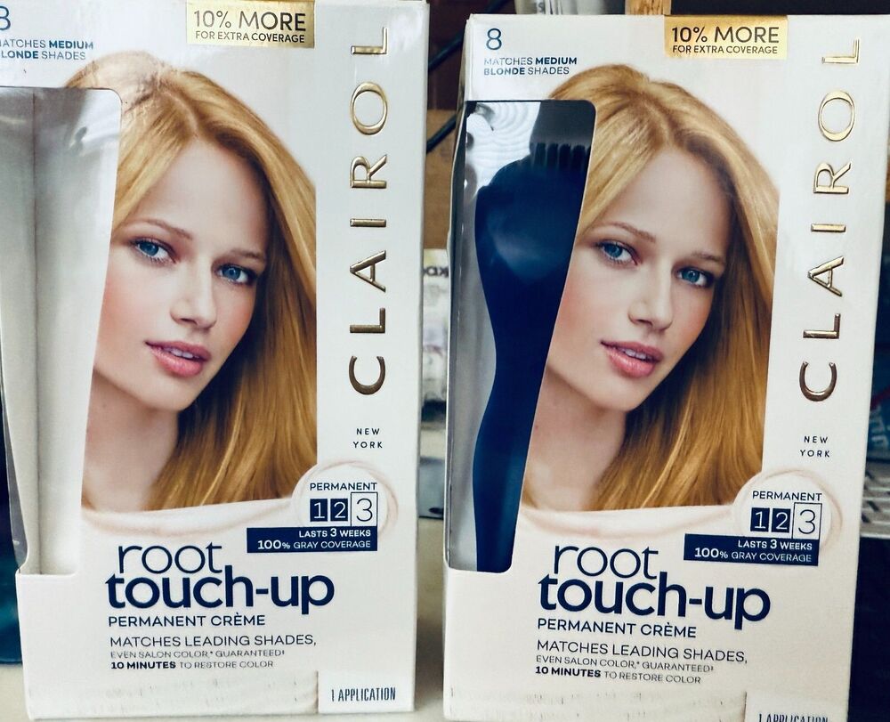 CLAIROL Root Touch Up Permanent Hair Color #8 - Medium Blonde 2-pack PLZ READ